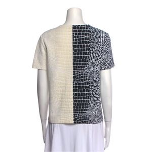 FENDI Animal Print Crew Neck Top